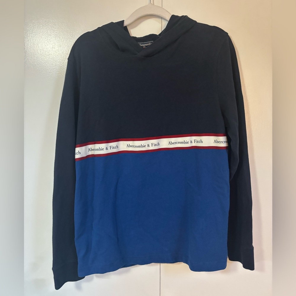 Abercrombie & Fitch Colorblock Logo Tape Hoodie - Men’s Small
